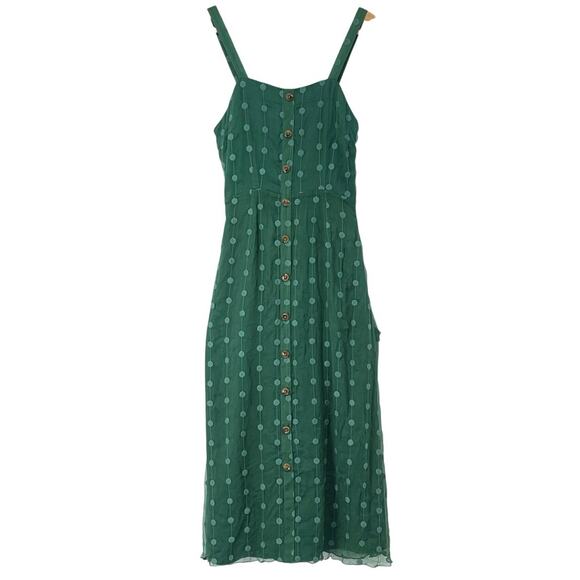 House of Harlow 1960 x Revolve 100% Silk Green Polka Dot Dress Size‎ Small - Picture 2 of 5